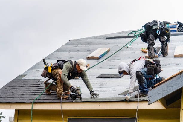 Professional Roofing technician working in Thomaston, NY